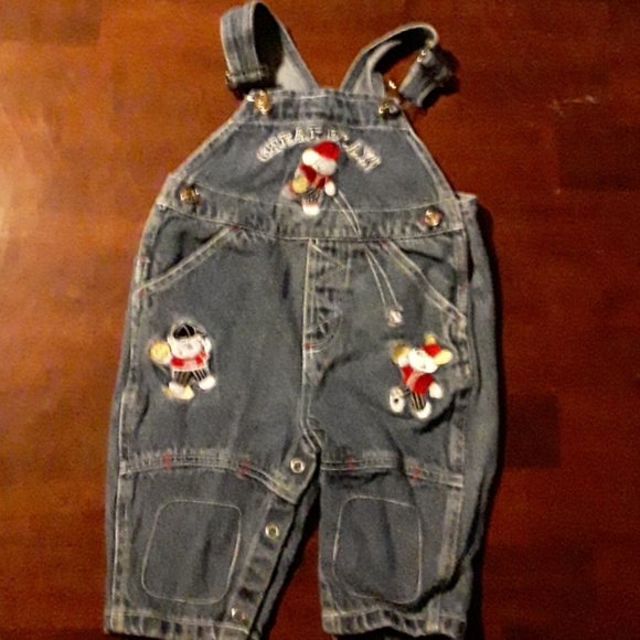 unknown Other - Denim Overalls  size 3/6 months.